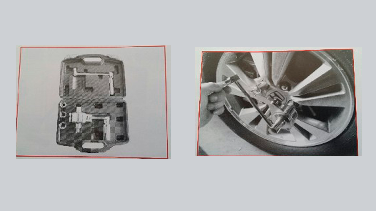 lave multiplicadora para tuercas de rueda de turismo, furgoneta y todo terreno en maletín de coche y maletín para camión.