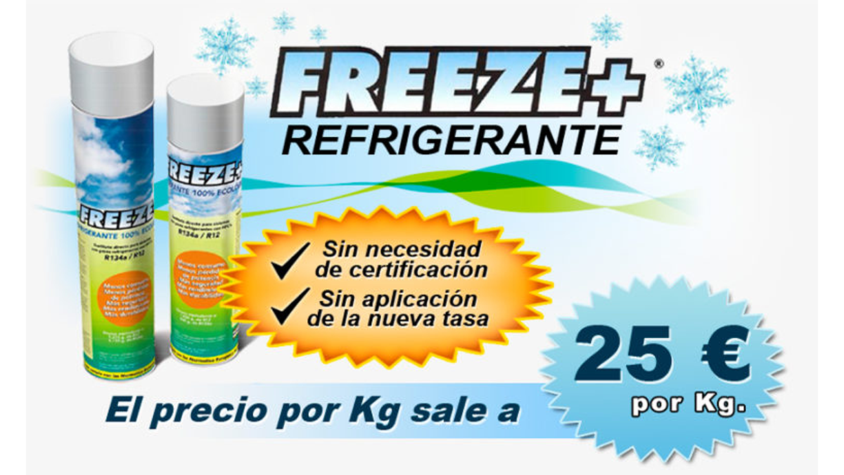 Gas Ecologico Sustituto R 134 a, Freeze+ 750 ML