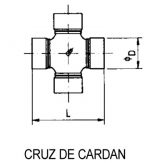 Cruz Cardan 27 x 74.5 mm Marca Gkn Serie 1300. - Imagen 2