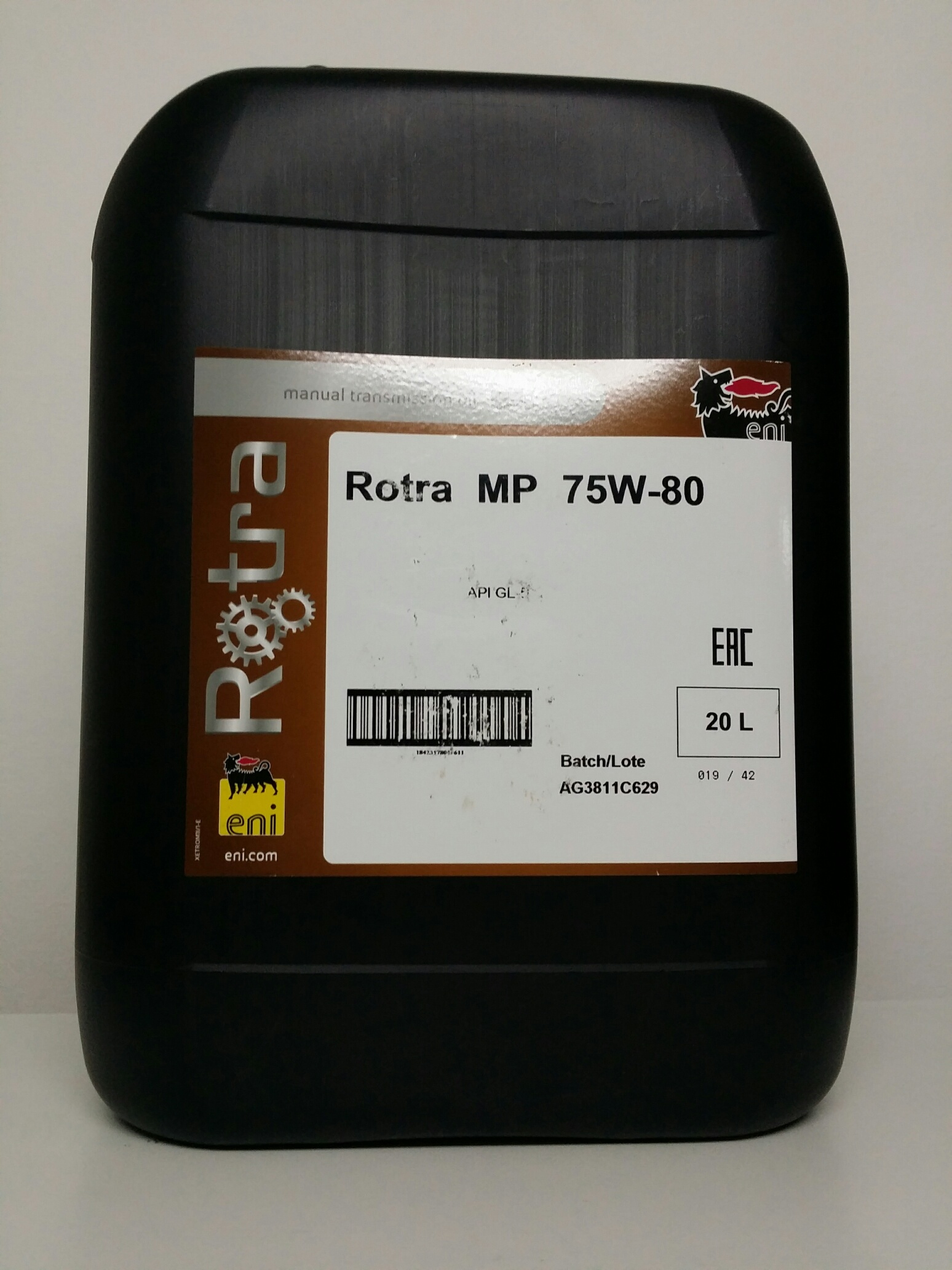 VALVULINA-ENI-ROTRA-MP-75W80-20L.jpg Valvulina Oil Eni Rotra MP 75W-80 20 Liters - Image 1