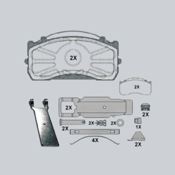 Nissan NT500 Brake Pad Set with reference D1060LC55A.
