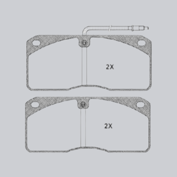 Nissan Serie L Brake Pad with references 069029640, 069028520 and 69029640.